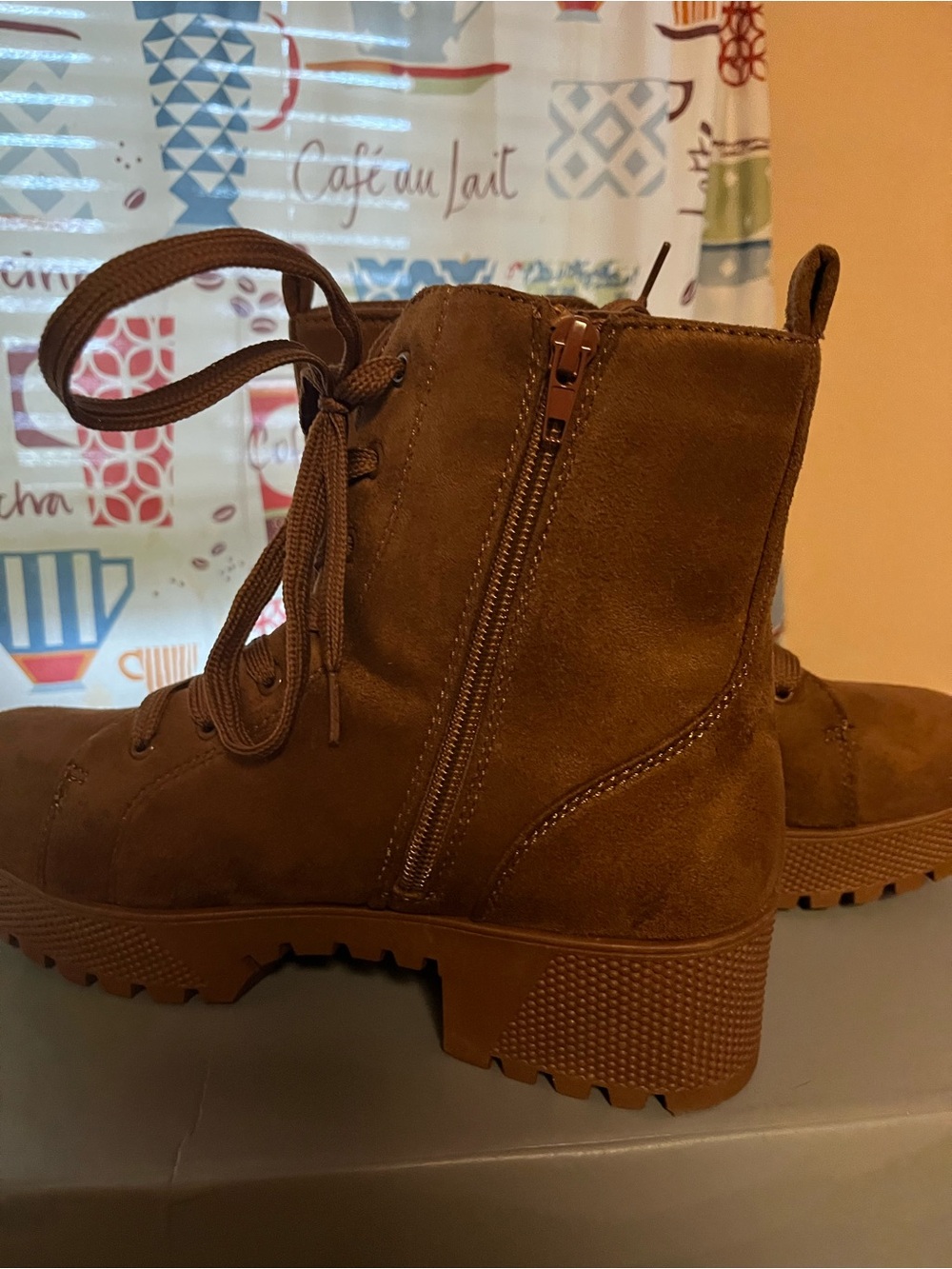 Rouge Helium Brown Suede Lace-Up Ankle Boots
